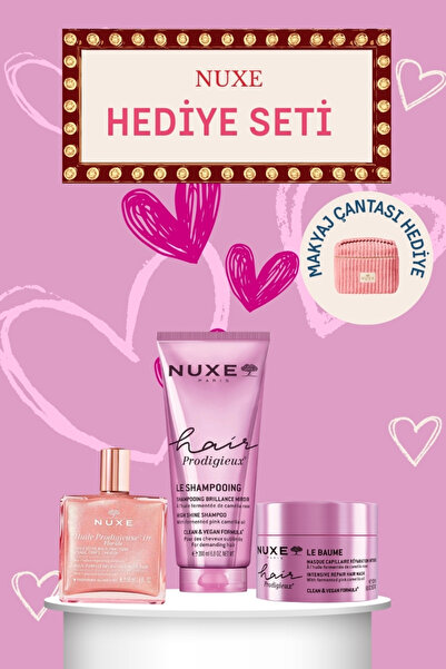 Nuxe Hair Prodigieux Yoğun Parlaklık Veren Şampuan & Saç Maskesi & Çiçeksi Ku...