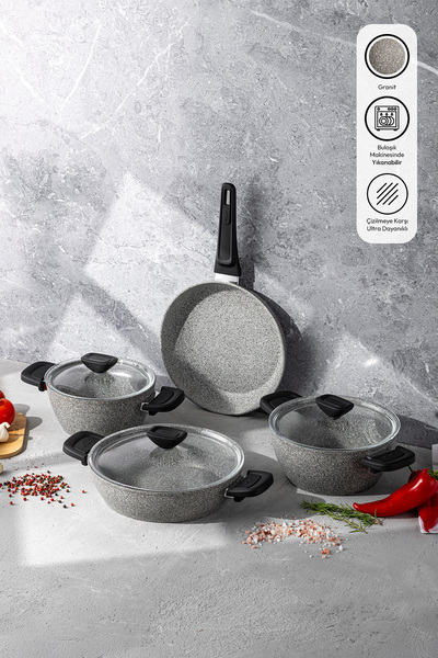 Emsan Fortis Granite 7 Piece Cookware Set