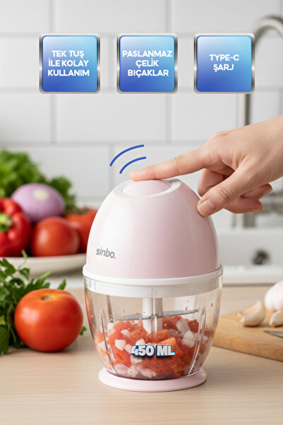 Sinbo SHB-7503 Şarjlı Kablosuz Rondo – Paslanmaz Çelik Bıçaklı