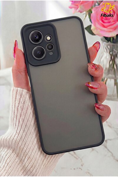 Fibaks Redmi Note 12 Case Matte Anti-Fingerprint Camera Protected Hard Silico...