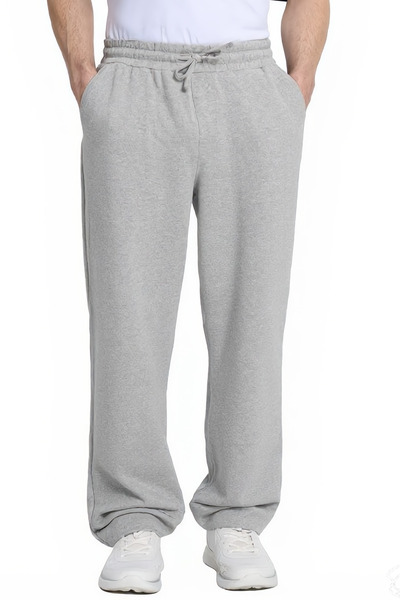 Tudors Men's Gray Cotton Baggy Fit Comfortable Cut Knitted Sweatpants with La...