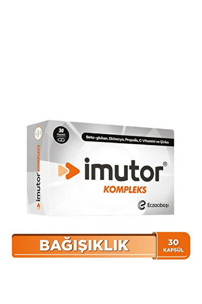 Imutor Kompleks 30 Kapsül – Bağışıklık – Beta Glukan, Ekinezya, Propolis, C V...