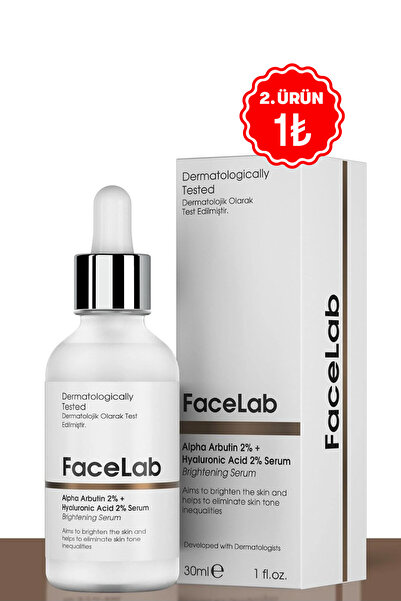 FaceLab Alpha Arbutin %2 Leke Karşıtı Serum 30 ml  | Cilt Tonu Eşitleyici & A...
