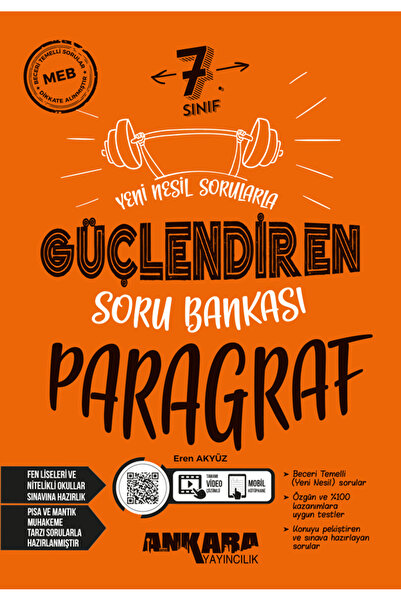 Ankara Yayıncılık 7. Sınıf Paragraf Güçlendiren Soru Bankası