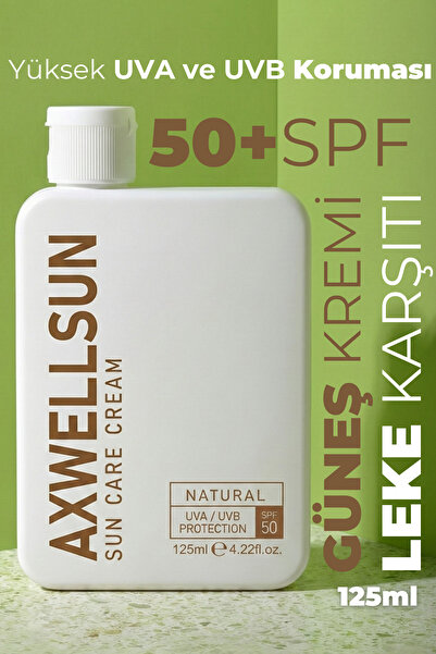 AXWELL SPF 50+ Leke Karşıtı Güneş Kremi 125ml | Nemlendirici & Yüksek Koruma ...