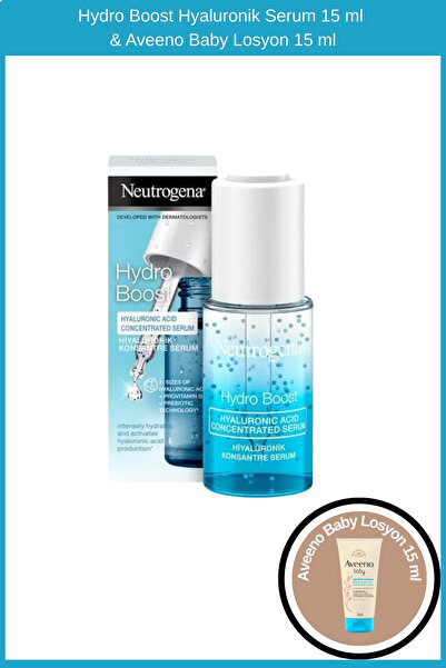 Neutrogena Hydro Boost Hyaluronik Serum 15 ml ve Aveeno Bebek Losyonu 15 ml