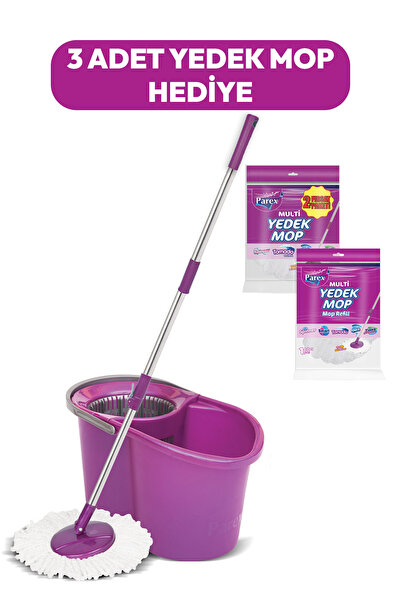 Parex Tornado Otomatik Temizlik Seti ve 3'lü Yedek Mop Paketi