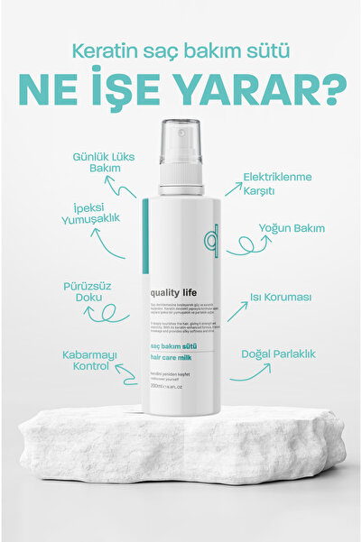 Quality Life Milk Keratin Saç Bakım Sütü Sprey Keratin Milk Besleyici Kolay Saç Tarama Spreyi 200 ml