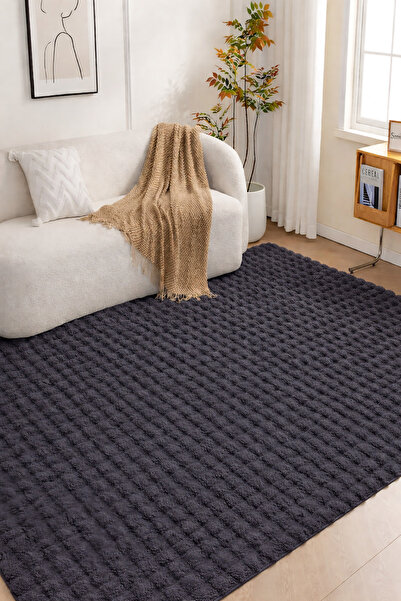 ALgorand Home Covor din pluș Bubble, antracit, bază anti-alunecare, rezistent...