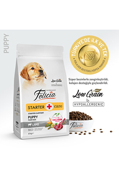 Felicia Kolajen Destekli Hipoalerjenik Kuzulu Yavru Köpek Maması 6KG