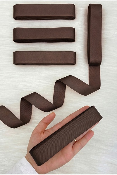 ZEYMERADE Brown Grosgrain Ribbon 3 cm 10 Mt, Bohça Dowry Wedding Circumcision...