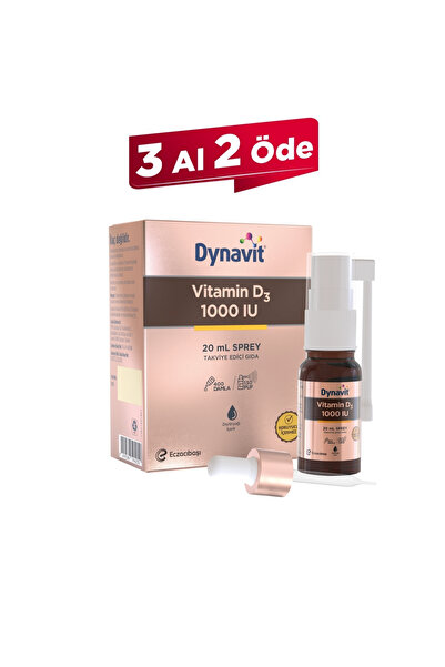 Dynavit Vitamin D3 1000 IU (25mcg) 20 mL Sprey - D3 Vitamini - Bağışıklık & K...