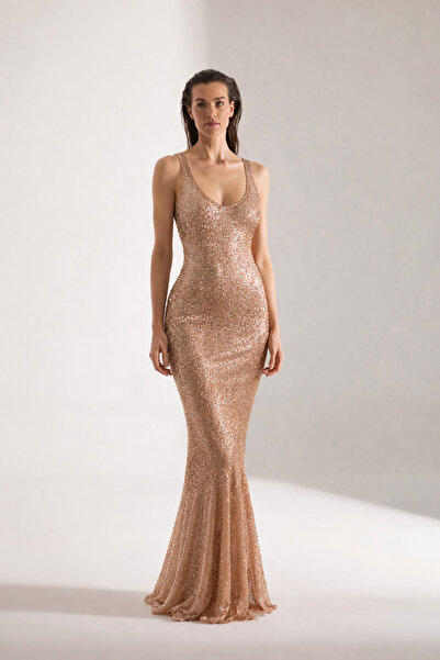 BETTY & SAM LUELLA BONCUKLU DORE GECE ELBİSESİ