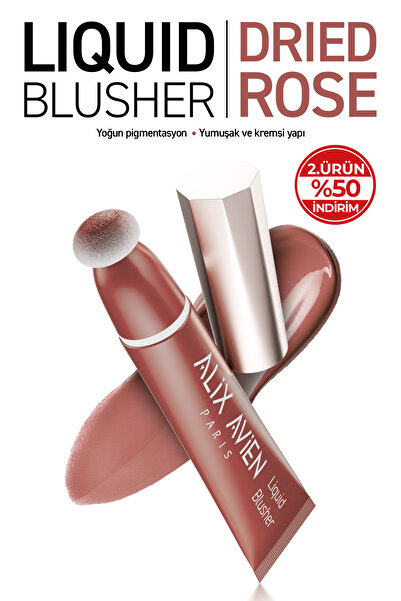 Alix Avien Yoğun Pigmentli E Vitaminli Mat Bitişli Kremsi Likit Allık - Liqui...