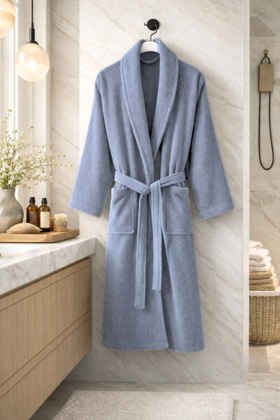Formeya Premium Cotton Unisex Bathrobe - Soft Textured Quick-Drying Robe in V...