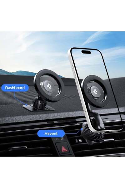 Spigen حامل هاتف MagSafe للسيارة 2 في 1 لفتحة التهوية الأمامية وفتحة التهوية ...