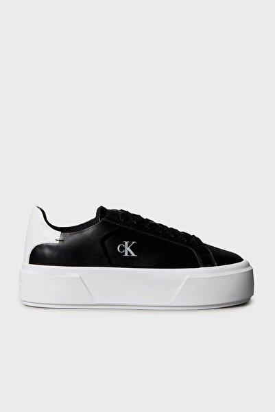 Calvin Klein FLATFORM šněrovací boty z kůže MG