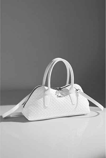 Rimense Бяла дамска чанта за ръка и през рамо