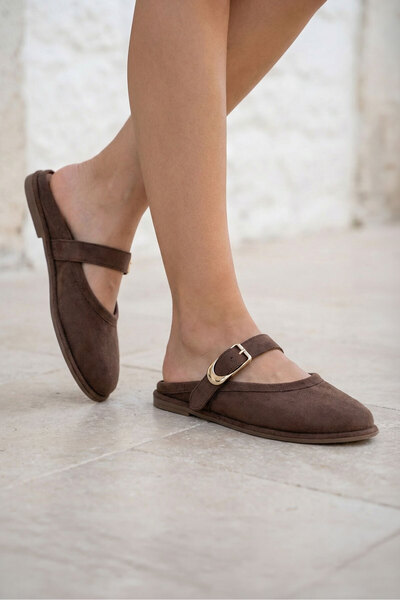 SOHO Brown Suede Women's Slippers 21376