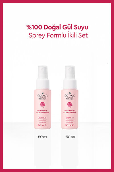 Otacı %100 Doğal Gül Suyu Spreyi İkili Paket