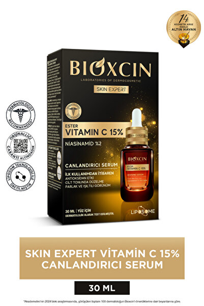 Bioxcin Skin Expert Vitamin C 15% Canlandırıcı Serum 30 ml - Ester C Niasinam...