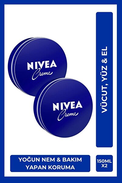NIVEA Creme 150ml, Yoğun Nemlendirici, Bakım Yapan Koruma, Eucerit, Yumuşak C...