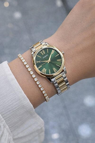 Homies Kadın Kol Saati-bileklik Hediyeli Çelik Kordon Su Gecirmez 2yıl Garantili