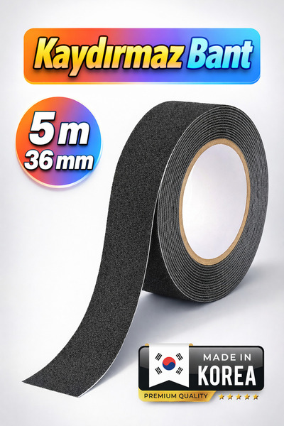 Badem10 (PREMİUM) Yapışkanlı Yer Zemin Merdiven Zemin Kaydırmaz Bant (3,6 CM ...