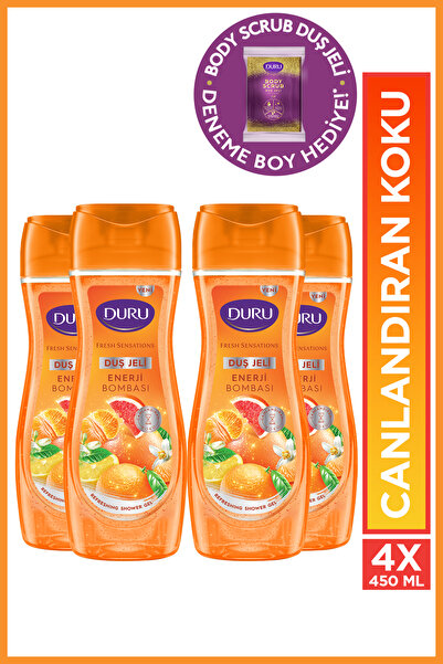 Duru Fresh Sensations Enerji Bombası Duş Jeli 4x450 Ml