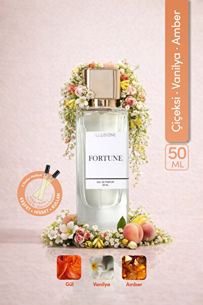 ILLUSIONE FRAGRANCE Fortune Edp Kadın Parfüm 50ml | Vanilya-çiçeksi-amber | N...