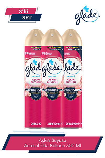 Glade Aerosol Oda Kokusu Aşkın Büyüsü 300 ml  X 3 Adet