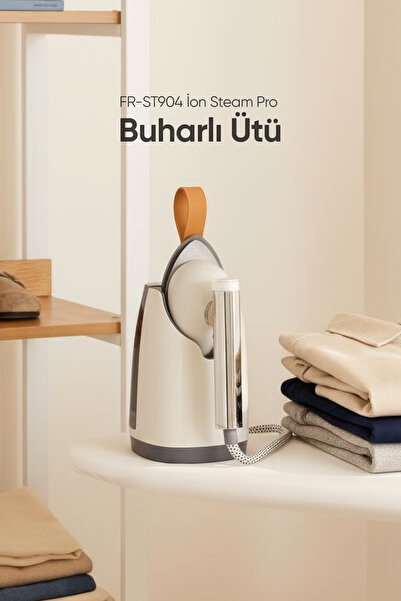 Fressi İon Steam Pro Dijital Ekranlı Standlı Krem Buharlı Ütü FR-ST904