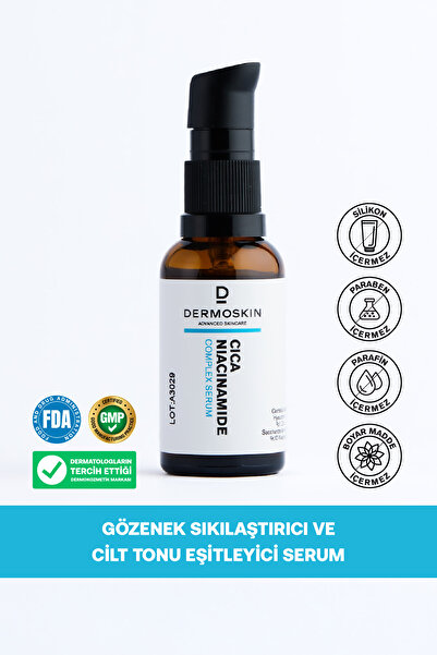Dermoskin CİCA Niacinamide Kompleks Serum | Gözenek Sıkılaştırıcı ve Cilt Ton...