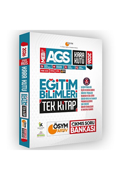 Karakutu Yayınları 2026 KPSS-MEB AGS-STS Eğitim Bilimlerinin Kara Kutusu TEK ...
