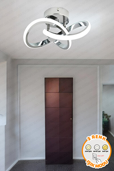 Dekorluna Sofia Modern Plafonyer Krom Tavana Sıfır Beyaz Işık Salon Mutfak Ho...