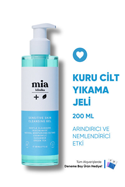 mia klinika Hassas ve Kuru Ciltler İçin Yüz Yıkama Jeli
