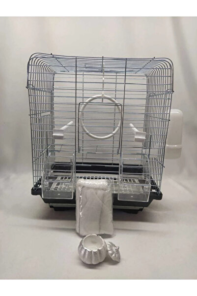 Mavi Kaktüs Çift Kapılı 30x23x37(yükseklik) Izgaralı Ve Çekmeceli Muhabbet Ku...