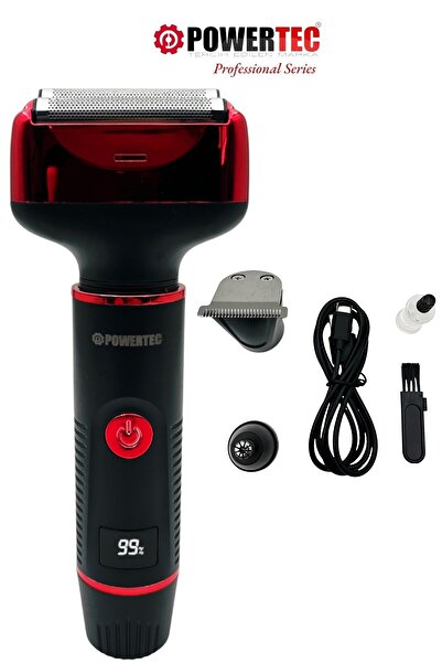 POWERTEC TR-275 3/1 Profesyonel Günlük Sakal Tıraş Makinesi Kulak Temizleme B...