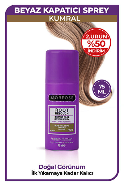 Morfose Hızlı Beyaz Kapatıcı Sprey 75 ml Kumral Saçlar