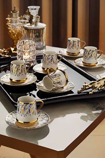 Aryıldız Revan 12 Parça 6 Kişilik Türk Kahve Fincan Takımı