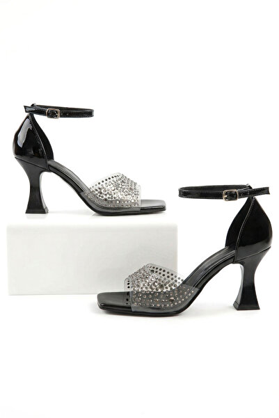 SOHO Black Patent Leather Women's Classic Heeled Shoes 21368