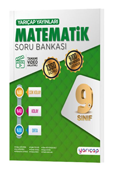 Apotemi Yayınları Yarı Çap Yayınları 9.sınıf Matematik Soru Bankası 2026