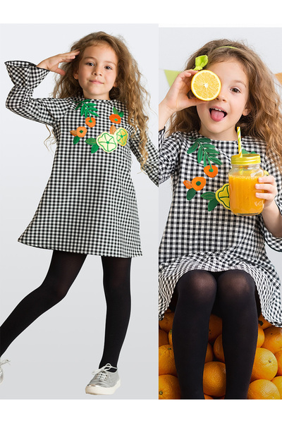 MSHB&G Floral Plaid Girl's Floral Dress