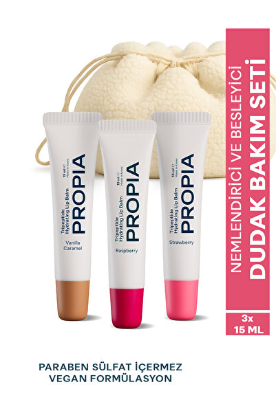 Propia Nemlendirici Ve Besleyici Dudak Bakım Seti Peluş Makyaj Çantası Hediyeli!