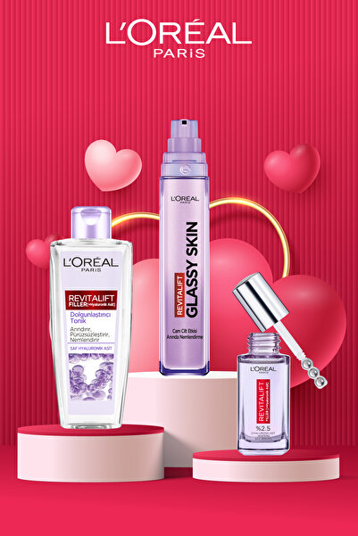 L'Oreal Paris Revitalift Filler Cilt Bakım Seti (Krem, Göz Serumu, Tonik)