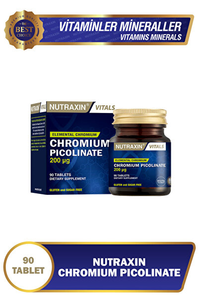 Nutraxin كروم بيكولينيت - 200 ميكروجرام 90 قرص
