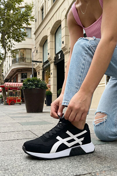 SOHO Schwarz-Weißer Damen-Sneaker 20654