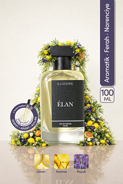 ILLUSIONE FRAGRANCE Élan Edp Erkek Parfüm 100ml | Aromatik-fresh-füjer | Limo...