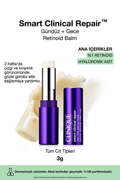 Clinique Retinoid Balm İkilisi | Hyalüronik Asit, Çizgi ve Kırışıklık Karşıtı
