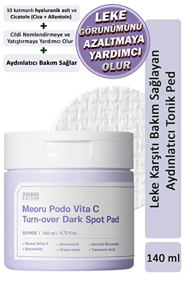 SUNGBOON EDITOR Merou Podo Vita C Turn-over Dark Spot Pad/ Leke Azaltan Aydın...